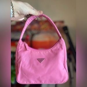 Vintage Y2K Prada Nylon Begonia Tessuto Mini Hobo Vintage with authentication !